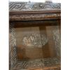Image 2 : Chinese Carved Nesting Table Set With Glass Tops
