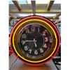 Image 1 : Vintage Neon Clock, In Working Condition