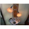 Image 2 : Vintage Smokers Ash Tray Lamp Stand With Art Glass Swirl Base
