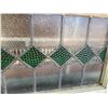 Image 3 : Vintage Leaded Stain Glass Window In Wood Frame