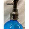Image 3 : Vintage Crystal Spring Soda Water Company Victoria B.C Blue Glass Seltzer Bottle