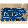 Image 1 : Vintage Northwest Territories Police 2 Polar Bear License Plate