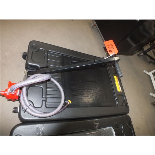 Oil Catch Pan On Wheels  w/ pump