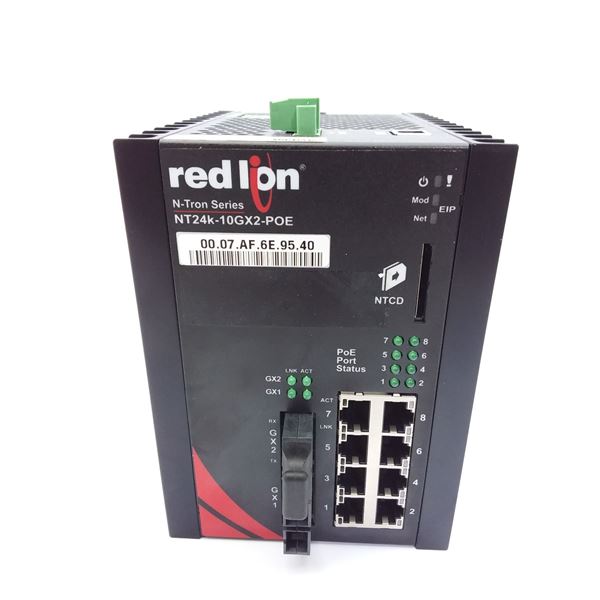 Red Lion NT24k-10GXE2-SC-10-POE Managed Gigabit Ethernet Switch
