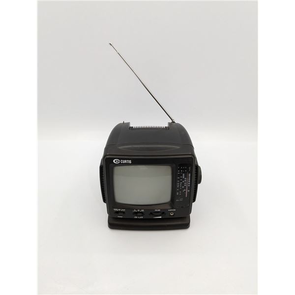 Curtis 5" Black and White TV With AM/FM Radio Model RTO68M