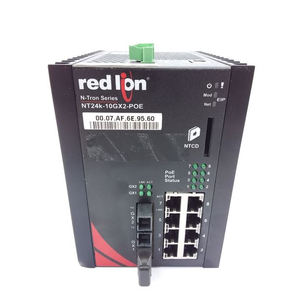 Red Lion NT24k-10GXE2-SC-10-POE Managed Gigabit Ethernet Switch