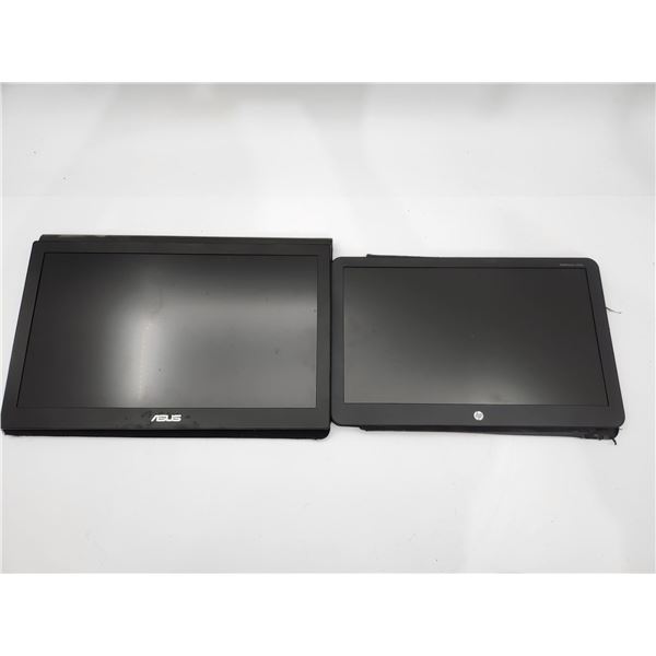 2 Portable Monitors ASUS and HP - Working
