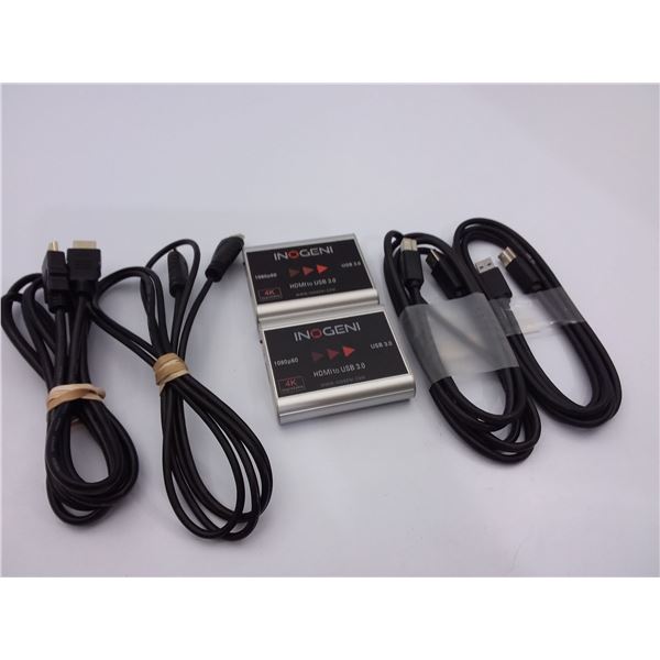 Lot of 2 Inogeni HDMI to USB Converters