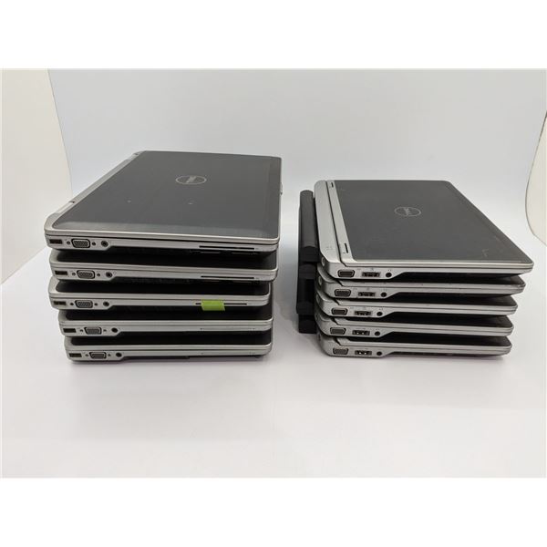 Lot of 10 Dell Laptops - For Parts