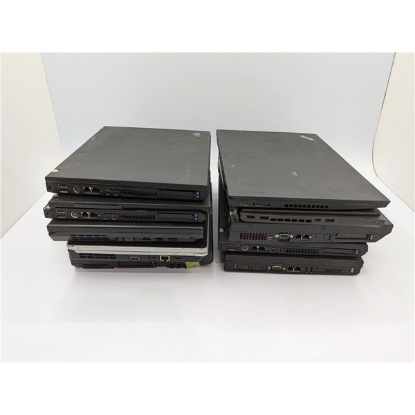 Lot of 10 Lenovo IBM Laptops - For Parts
