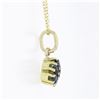 Image 3 : Estate 18k Yellow Gold 0.70 ctw Sapphire Flower Cluster Petite Pendant Necklace