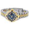 Image 9 : Rolex Ladies Quickset Two Tone Blue Diamond And Sapphire Datejust Wristwatch 26M