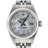 Image 1 : Rolex Ladies Quickset Stainless Steel White Diamond Datejust Wristwatch 26MM