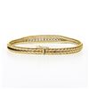 Image 4 : Fancy Italian 14k Gold Diamond V Link Chevron Necklace & Matching Bracelet Set