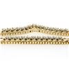 Image 7 : Fancy Italian 14k Gold Diamond V Link Chevron Necklace & Matching Bracelet Set