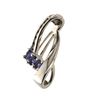 Image 4 : Tanzanite & Diamond Freeform Slide Style Pendant