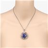 Image 4 : Tanzanite & Diamond Pendant - Fancy Sapphire Frame