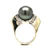 Image 2 : Modern Tahitian Pearl & Diamond Ring