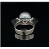 Image 8 : Modern Tahitian Pearl & Diamond Ring