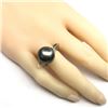 Image 9 : Modern Tahitian Pearl & Diamond Ring