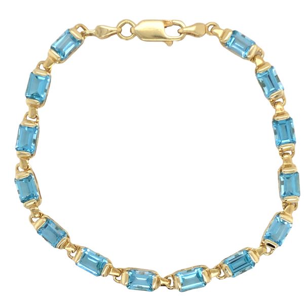 Swiss Blue Topaz Bracelet -14k