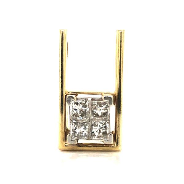 Princess Cut Diamond Slide Pendant