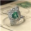 Image 4 : Emerald & Diamond Ring - Nice Color