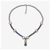 Image 1 : Opal Emerald & Kyanite Collar Necklace