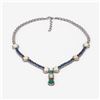 Image 2 : Opal Emerald & Kyanite Collar Necklace