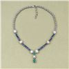 Image 3 : Opal Emerald & Kyanite Collar Necklace