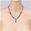 Image 4 : Opal Emerald & Kyanite Collar Necklace