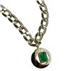 Image 1 : Emerald Diamond Cuban Curb Chain Link Necklace