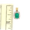 Image 5 : Diamond and Emerald Cut Green Stone Pendant