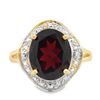 Image 1 : 10K Gold Garnet Solitaire Cocktail Ring