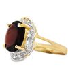 Image 2 : 10K Gold Garnet Solitaire Cocktail Ring
