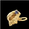 Image 3 : 14K Conch Shell & Tanzanite Charm Pendant