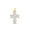 Image 1 : 14k Princess Cut CZ Cross Pendant