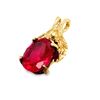 Image 3 : 10k Yellow Gold Oval Cut Ruby Pendant