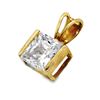 Image 3 : 14k Princess Cut CZ Pendant