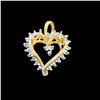 Image 1 : Gold Diamond Heart Pendant