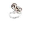 Image 3 : Tahitian Pearl & Pear Cut Diamond Ring