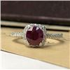 Image 4 : 14k Burma Ruby & Diamond Ring