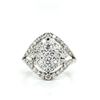 Image 1 : 14k Diamond Cluster Cocktail Ring