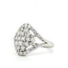 Image 2 : 14k Diamond Cluster Cocktail Ring