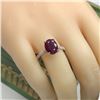 Image 4 : Rare Unheated Ruby and Diamond Ring Hidden Halo
