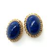Image 2 : Lapis Lazuli Cabochon Clip On Earrings