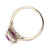Image 3 : Unheated Pink Sapphire & Diamond Halo Ring