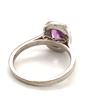 Image 4 : Unheated Pink Sapphire & Diamond Halo Ring
