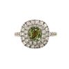 Image 1 : GIA Alexandrite & Tiered Diamond Halo Ring