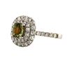 Image 2 : GIA Alexandrite & Tiered Diamond Halo Ring